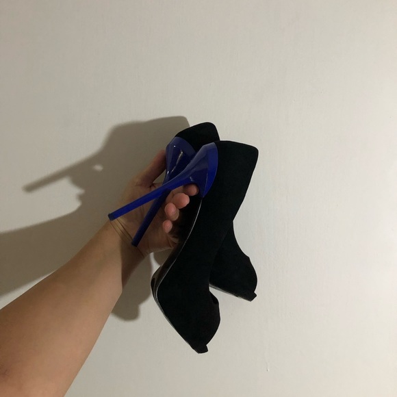 COPY - Aldo Beautiful black Heels (blue) Size 8 - Picture 3 of 16